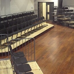 Tindle studio set up with chairs in the farnham maltings
