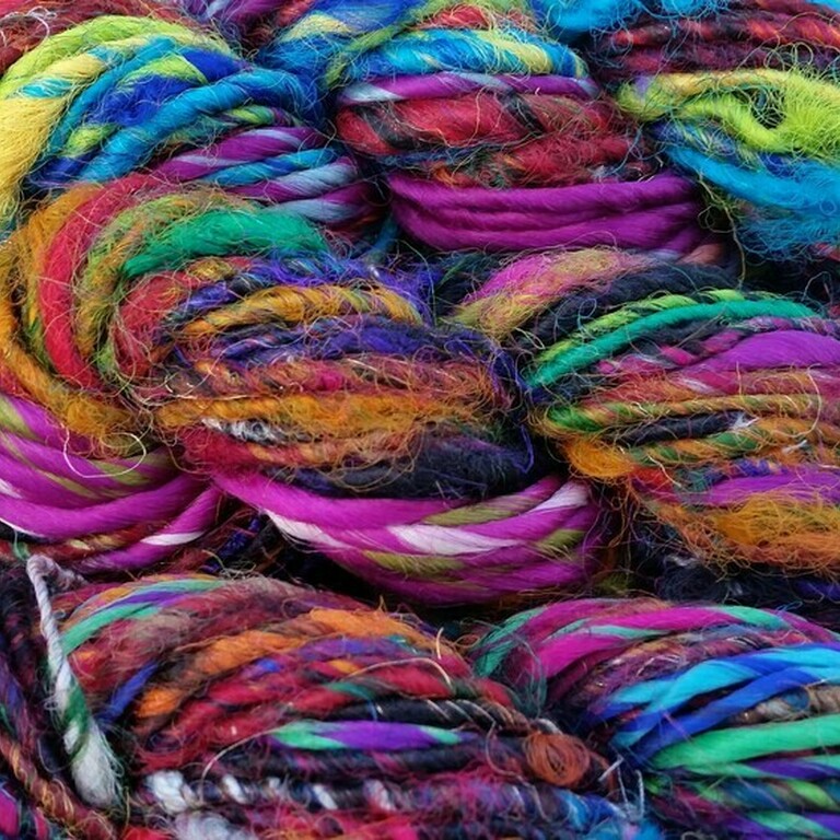 mulit coloured wool