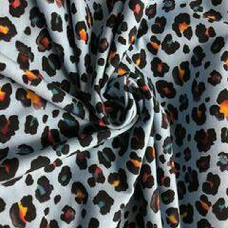 grey leopard print fabric