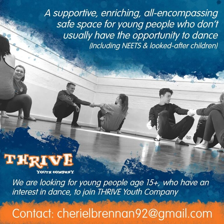 Promotional poster for Thrive dance workshop